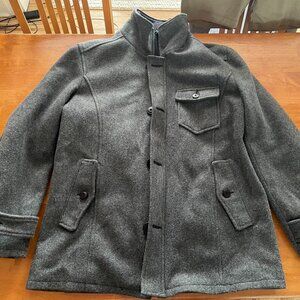 Schott NYC Wool Car Coat - Oxford Gray (DU738) - XXL